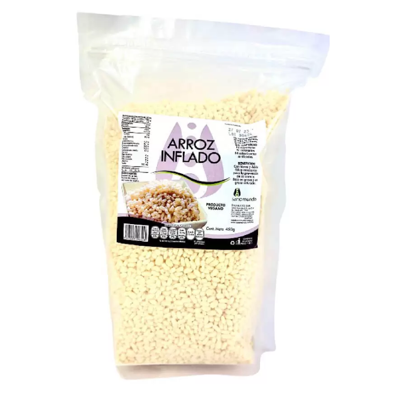 ARROZ INFLADO SIN AZUCAR 450 G SANOMUNDO